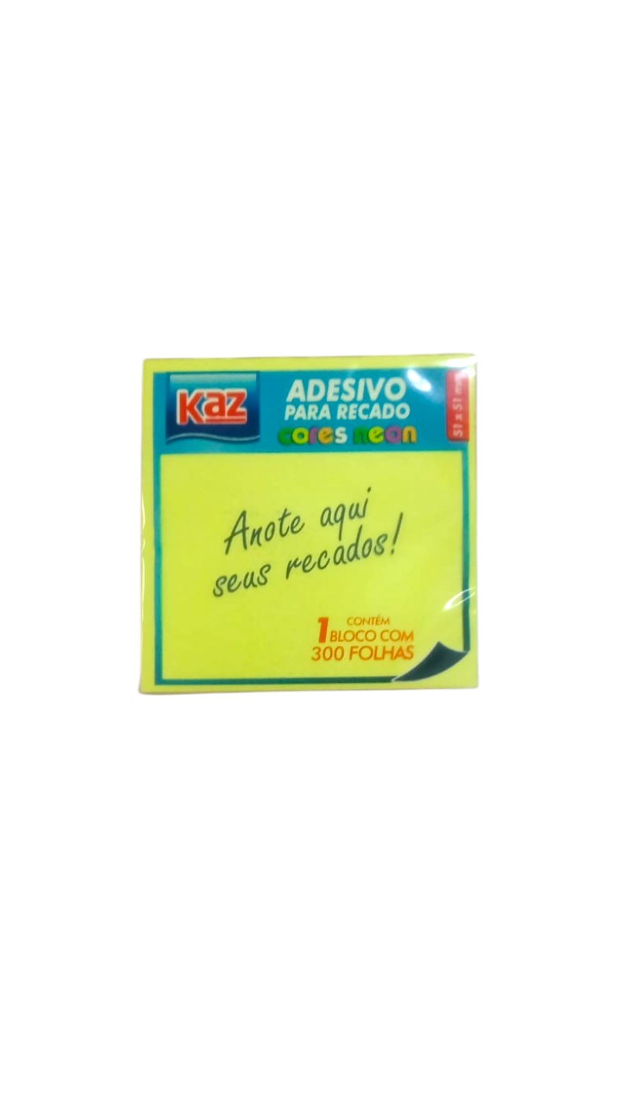 BLOCO ADESIVO 51X51 KAZ NEON
